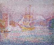 Paul Signac Harbour at Marseilles Spain oil painting artist